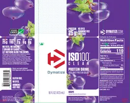 Label for ISO100 Clear Grape
