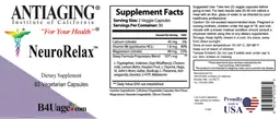 Label for NeuroRelax