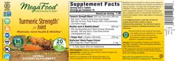 Label for Turmeric Strength for Joint