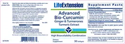 Label for Advanced Bio-Curcumin
