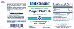 Label for Mega EPA/DHA
