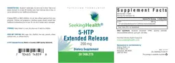 Label for 5-HTP Extended Release 200 mg