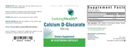 Label for Calcium D-Glucarate
