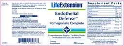 Label for Endothelial Defense Pomegranate Complete