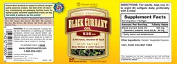 Label for Black Currant Oil 535 mg