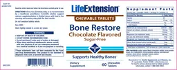 Label for Bone Restore Chocolate Flavored