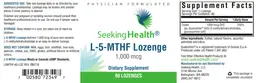 Label for L-5-MTHF Lozenge 1,000 mcg