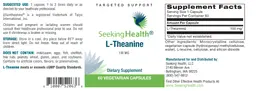 Label for L-Theanine 100 mg