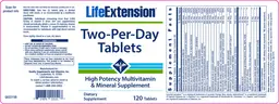 Label for Two-Per-Day Tablets