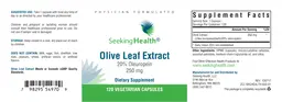 Label for Olive Leaf Extract 250 mg