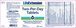 Label for Two-Per-Day Tablets