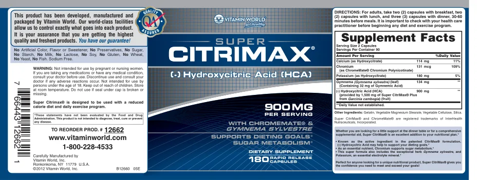 Label for Super Citrimax