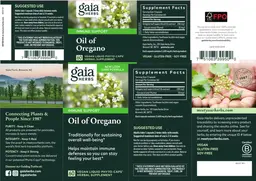 Label for Oil of Oregano