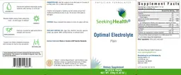 Label for Optimal Electrolyte Plain
