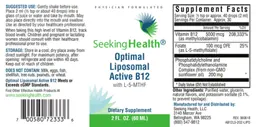 Label for Optimal Liposomal Active B12 with L-5-MTHF