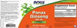 Label for Panax Ginseng 500 mg