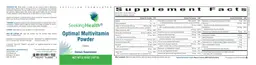 Label for Optimal Multivitamin Powder Cherry