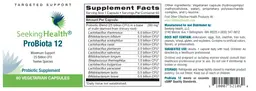 Label for ProBiota 12