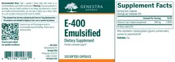 Label for E-400 Emulsified