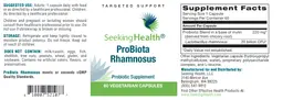 Label for ProBiota Rhamnosus