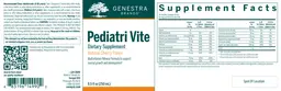 Label for Pediatri Vite Natural Cherry Flavor