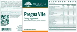 Label for Pregna Vite