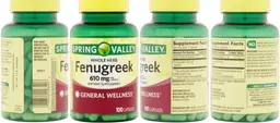 Label for Fenugreek 610 mg