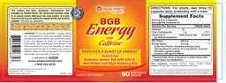 Label for BGB Energy With Caffeine
