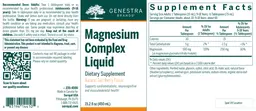 Label for Magnesium Complex Liquid Natural Tart Berry Flavor