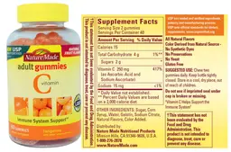 C Vitamin Adult Gummies Tangerine