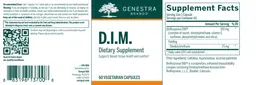 Label for D.I.M.