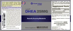 Label for 7-Keto DHEA 25 mg