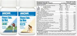 Label for Fitness Tabs for Men AM/PM