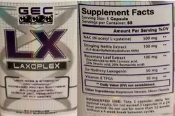 Label for LX Laxoplex