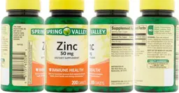 Label for Zinc 50 mg