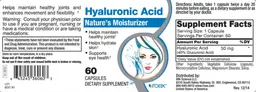 Label for Hyaluronic Acid