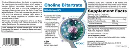 Label for Choline Bitartrate with Betaine HCl