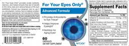 Label for For Your Eyes Only