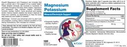 Label for Magnesium Potassium