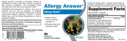 Label for Allergy Answer