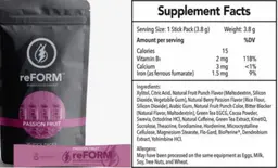 Label for reFORM Passion Fruit