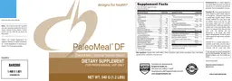Label for PaleoMeal DF Natural Vanilla Flavor