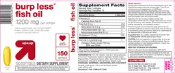 Label for Burp Less Fish Oil 1200 mg