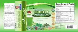 Label for Fermented Green Supremefood Apple-Cinnamon