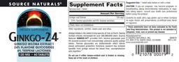 Label for Ginkgo-24 120 mg