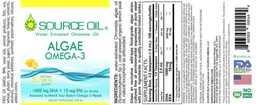 Label for Algae Omega-3 Organic Lemon Flavor