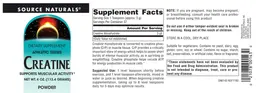 Label for Creatine