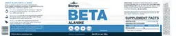 Label for Beta Alanine