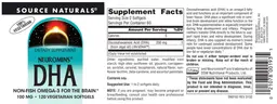 Label for Neuromins DHA 100 mg