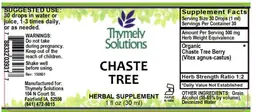 Label for Chaste Tree